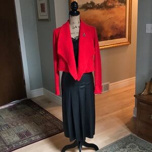 Jones of New York, Cropped, Red, Cardigan Sweater, Size Small.